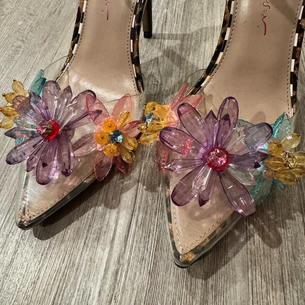 Betsey Johnson Multicolor Floral Heels - Picture 2 of 7